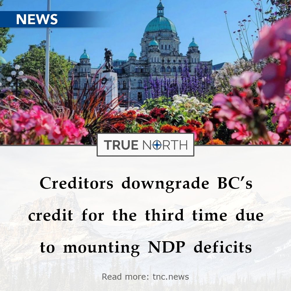 British Columbia’s credit is falling thanks to the NDP government’s historic deficits. Read more: tnc.news/2024/04/11/cre…