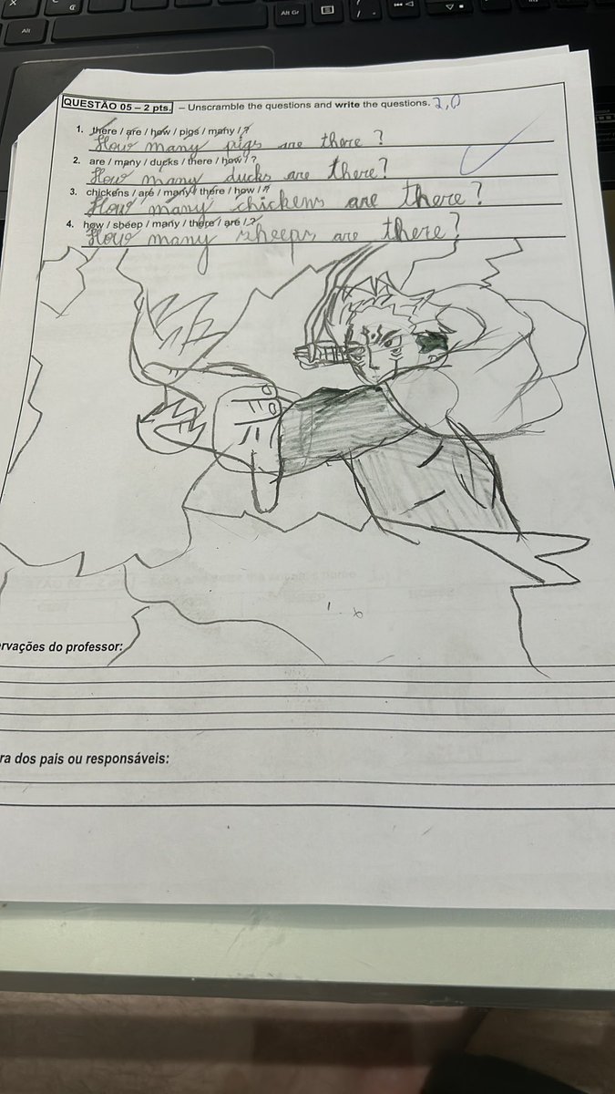 Caracas, meu aluno meteu o Sukuna no final da prova oloko