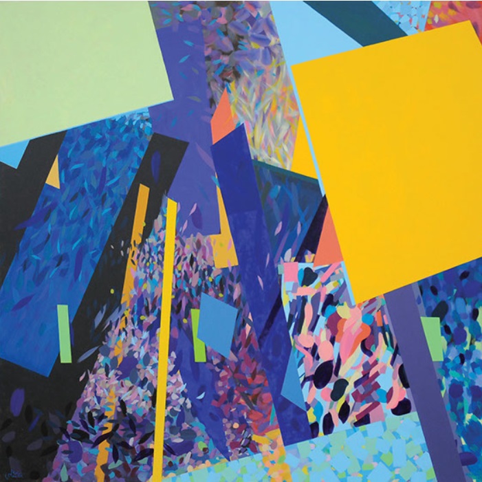 WomensArtForAll's tweet photo. Samia #Halaby (@SamiaHalaby) •Trees &amp; The High Rising City• #WomensArt #ArtByWomen #WomenArtists https://t.co/3cXMY5e2cJ