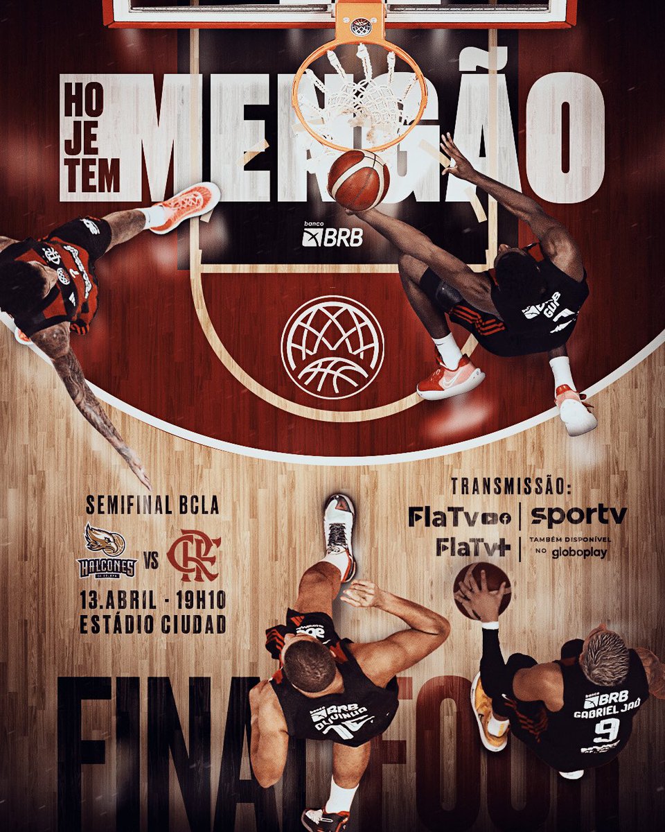 HOJE É DIA DE #FLABASQUETE! É DIA DE FINAL FOUR DA @BCLAmericas! É PELA AMÉRICA! PELO TRI! VAAAAAAAAAAMMMMMMMMOOOOOOOOSSSSS! ❤️🖤