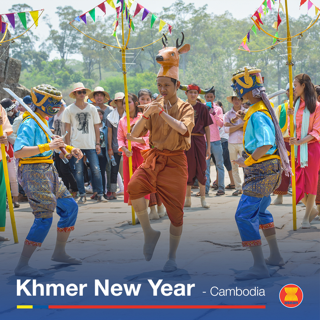 Wishing all Cambodians a joyful and prosperous Khmer New Year! 🌺🌏

May this special time be filled with blessings, prosperity, & unity for all. Let the vibrant traditions & cultural heritage of Cambodia shine brightly as we celebrate together as one ASEAN family. #ASEANCulture