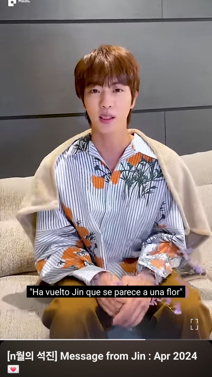 🆕️ Mensaje de #Jin de Abril 💜 🔗youtu.be/loQTVVCJxhQ?si…