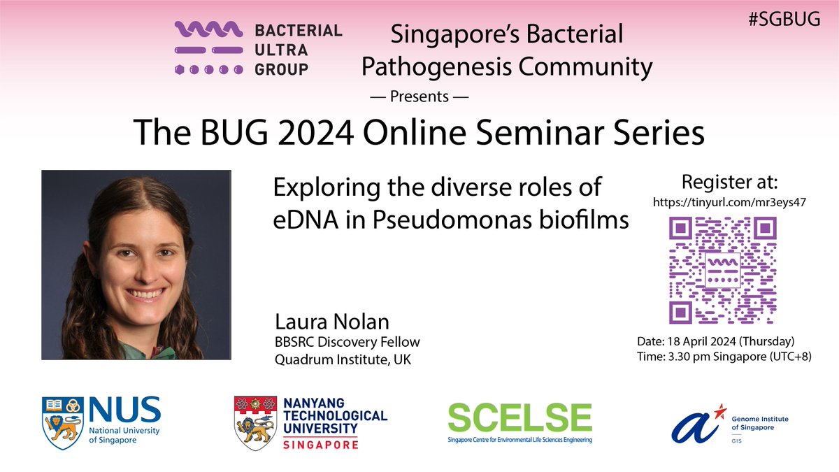 Join us to hear from @DrLauraNolan at the #SGBUG online seminar on the 18th April 3.30pm SGT (UTC+8). Register at tinyurl.com/mr3eys47