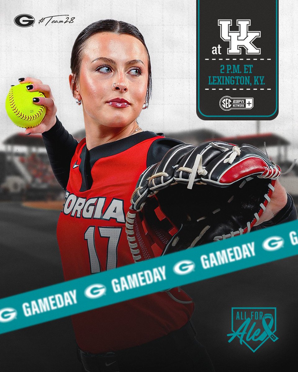 Today means more than softball 🦋

🆚 Kentucky
⏰  2 p.m., ET
📍 Lexington, Ky.
🖥 gado.gs/bqf (SECN+)
📈 gado.gs/bqg

#Team28 | #GoDawgs