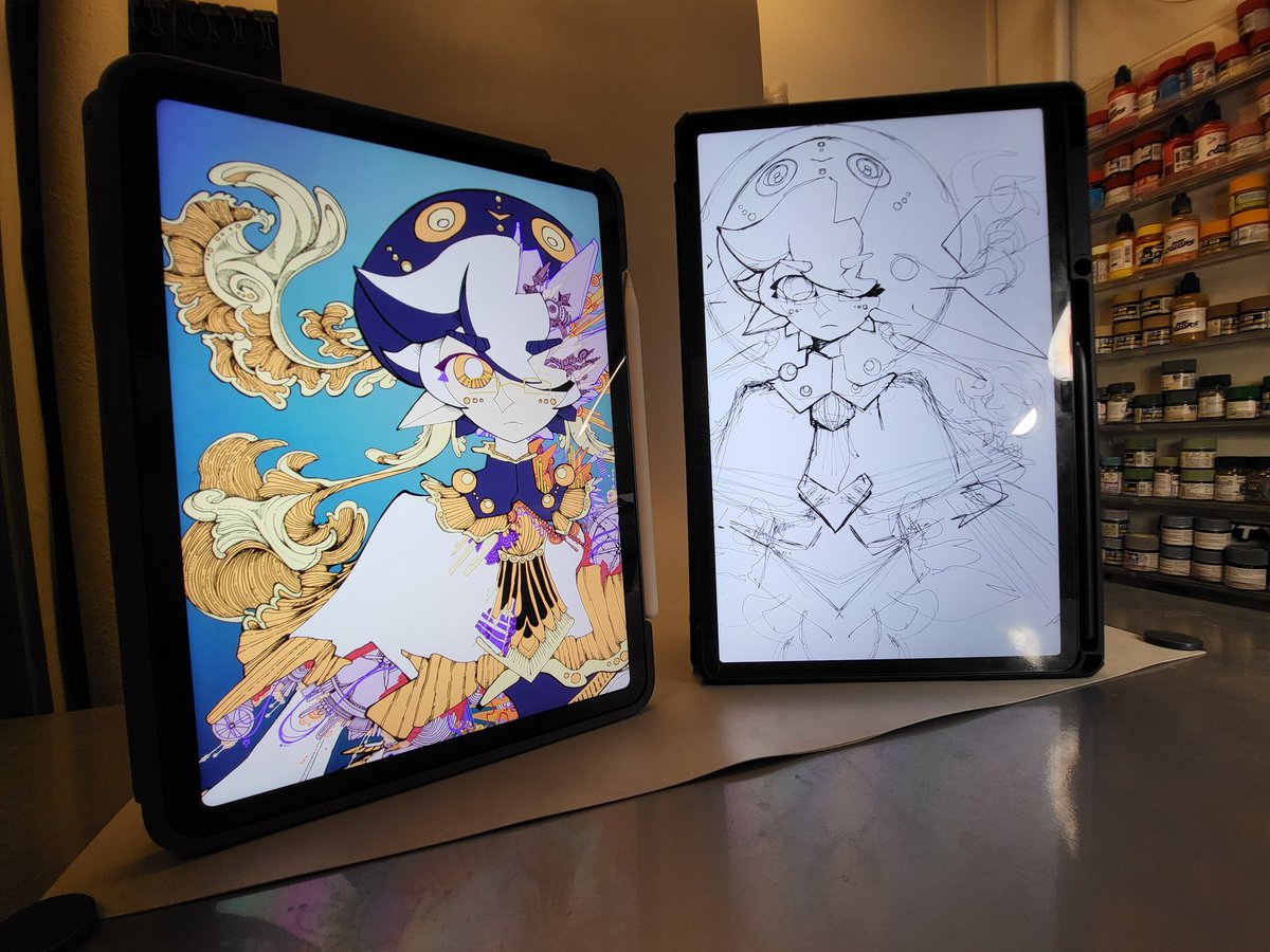 TheNicJellie's tweet photo. First started making art in Ibispaint by phone.

Then it was the Samsung Tab S7 FE in Ibispaint.

Then now I am moving to an Ipad Air 5th gen, still on Ibispaint

Moving to Procreate soon, but damn, Ibispaint is still too good https://t.co/DRG9YoIvQR