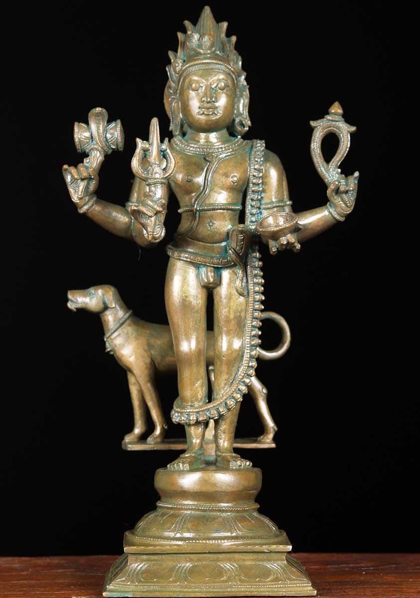 Bhairava, the fierce form of Shiva, who wanders in crematorium, is always accompanied by a dog, symbol of protection as well as the ego (wagging tail when it gets attention and whining when it does not) #Folklore #HinduMythology