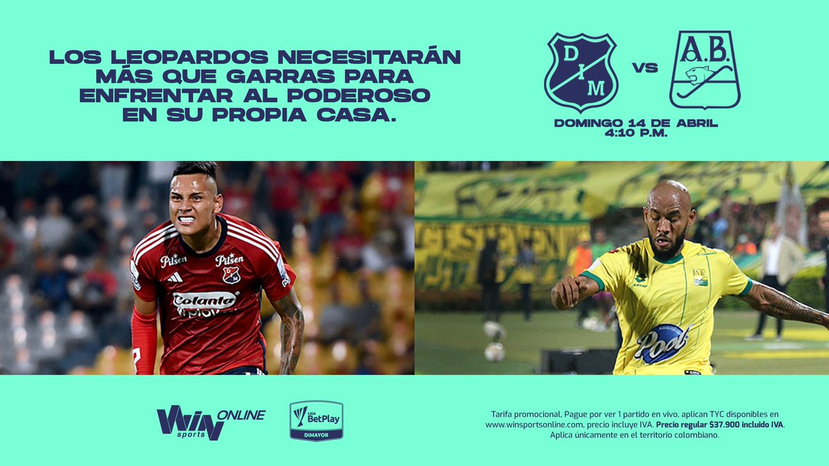 ¿Quién ganará? ⚽️ No te pierdas este partidazo de @WinSportstv hoy a las 4:10 p.m. por la Tv de ETB. Agrega Win aquí: bit.ly/48U1kvA