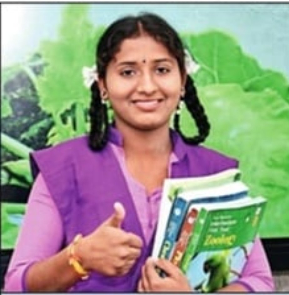 sudhakarudumula's tweet photo. Heart Warming: AP girl escapes child marriage and tops intermediate examination

She said she wants to become an IPS officer and work towards the abolition of child marriages.

S Nirmala from Adoni Mandal in Kurnool district scored 421 out of 440 in her Intermediate first-year examination after narrowly escaping child marriage.

Her impoverished parents, who have four daughters, three of whom are already married, want to marry off Nirmala as well, citing financial difficulties.

Nirmala approached Adoni MLA Y. Sai Prasad Reddy, who, with the help of District Collector G Srujana, rescued her from child marriage and admitted her to Kasturba Gandhi Balika Vidyalaya in Aspari.

She seized the opportunity and proved herself by topping the examination. She also scored 537 marks in her SSC last year.

#Interresults