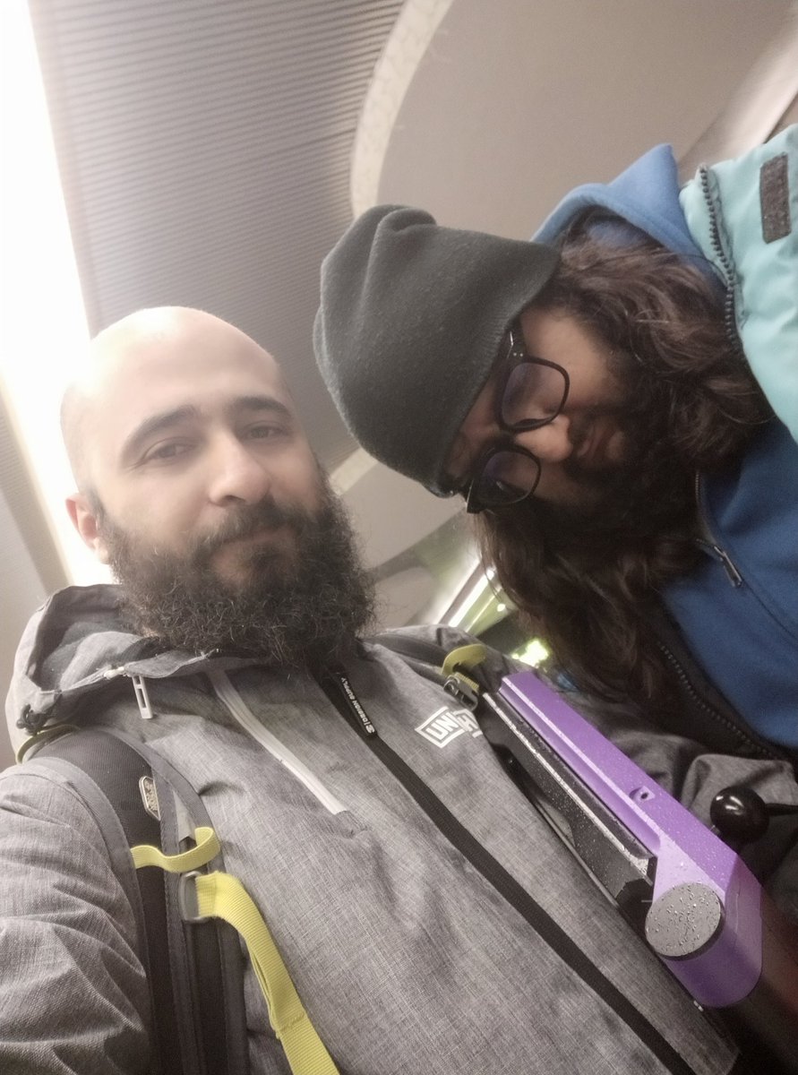 zer0chi_'s tweet photo. Boarding on ferry soon to helsinki for #Install2024 with @custardcosmos . Sleepy bois https://t.co/luQK5M3Cp2