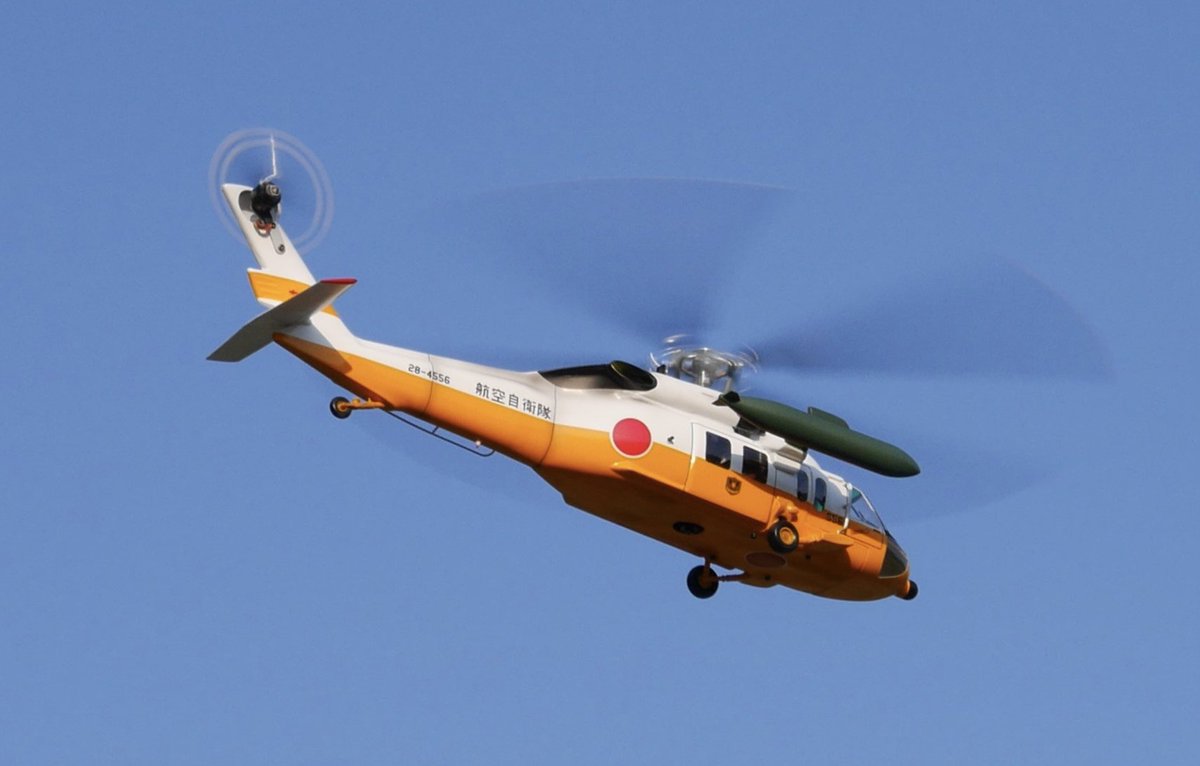 【新作】 UH60J 野外飛行 内部メカM2 航空自衛隊ver. #rcヘリ #rchelicopter