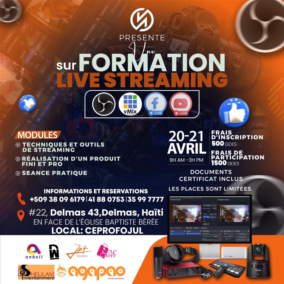 ClementTed's tweet photo. Fòmasyon moman an. 
Live streaming🔥
Indispensable et surtout très demandée📌

Vin met bèt sou nou pou plis pòt  opòtinite ka louvri devan.

Rele e Enskri ak 500gdes selman pou di wap la✍🏼 sou nimewo +509 38 09 6179 https://t.co/Lo528wfSYT