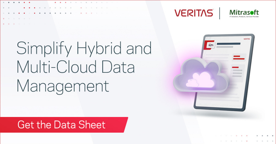Monitor and manage data protection, across any environment, at any scale. See how Veritas Alta™ View can give you complete control of your data and applications in the cloud. Read the Data Sheet to learn more: