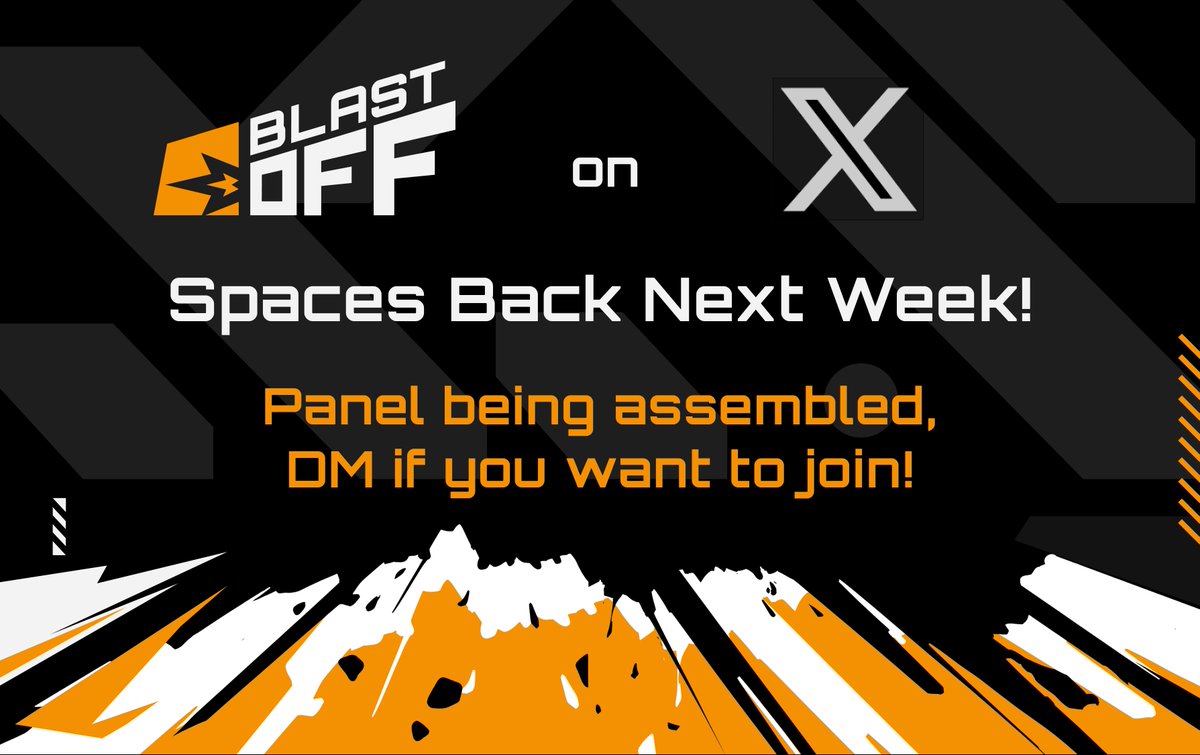 blastozone's tweet photo. We're back, and we're coming in hot!

BlastOff spaces on @X will resume next week, with a couple of panellists already in place and more to be confirmed shortly.

Any @Blast_L2 projects out there that would like to join us, feel free to reach out on TG or in DMs! https://t.co/HYeClkDjYE