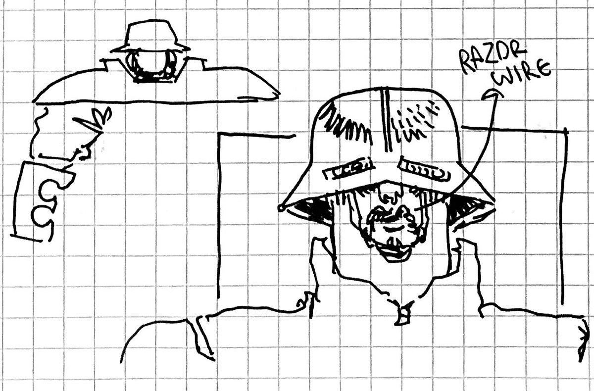 Scribbling on scrap paper 