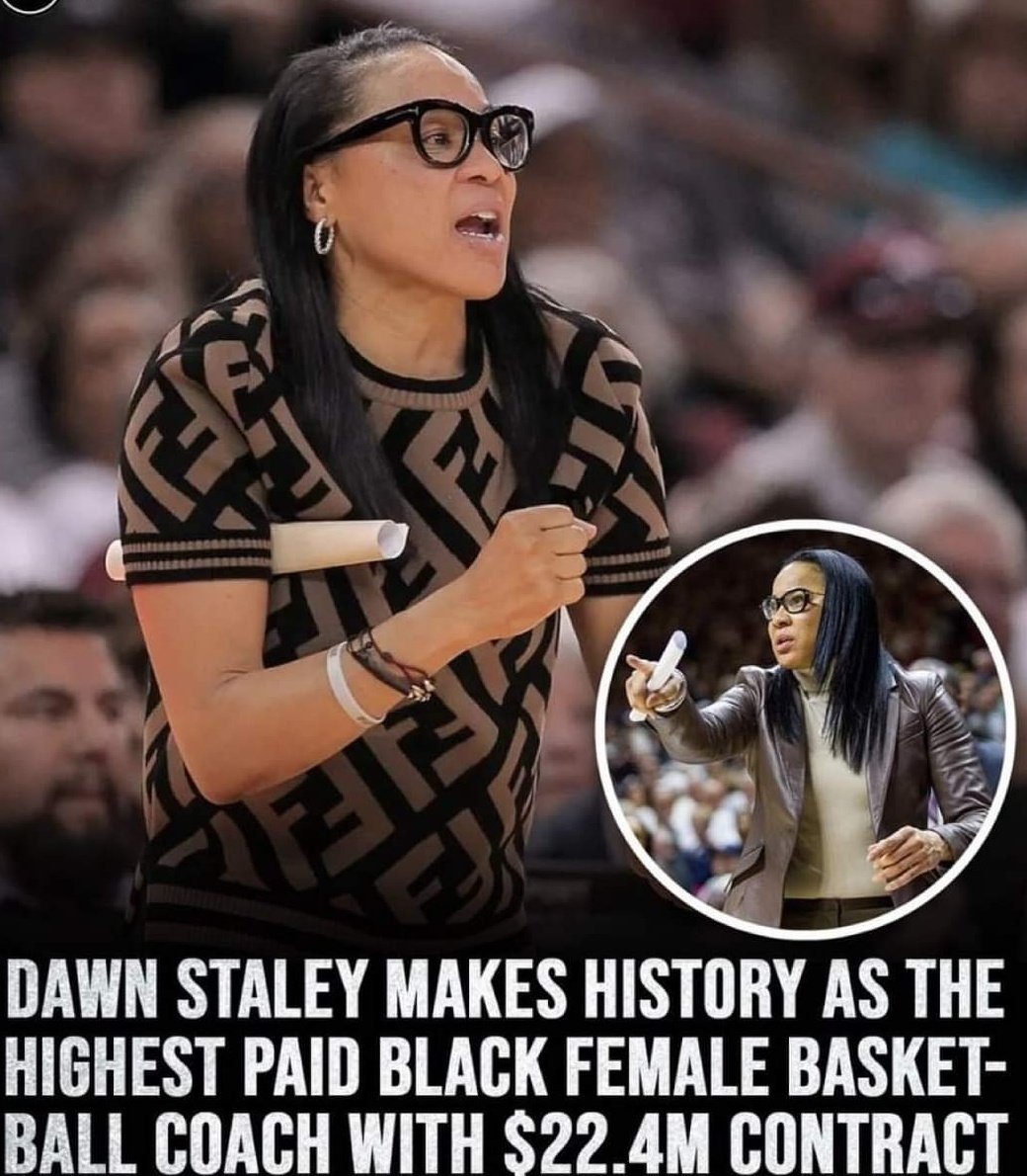 South Carolina Coach Dawn Staley has become the highest paid Black Head Coach for Women's Basketball