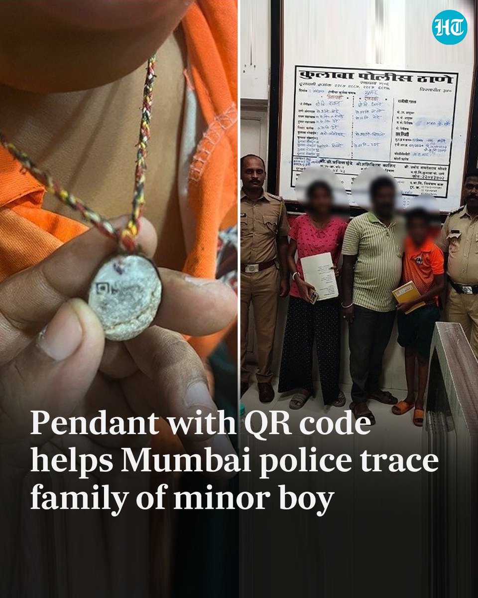 A #QR code-enabled pendant helped the #ColabaPolice reunite a 12-year-old intellectually challenged boy who had left home and taken a bus from #Worli to #Colaba.   

Read more hindustantimes.com/cities/mumbai-…