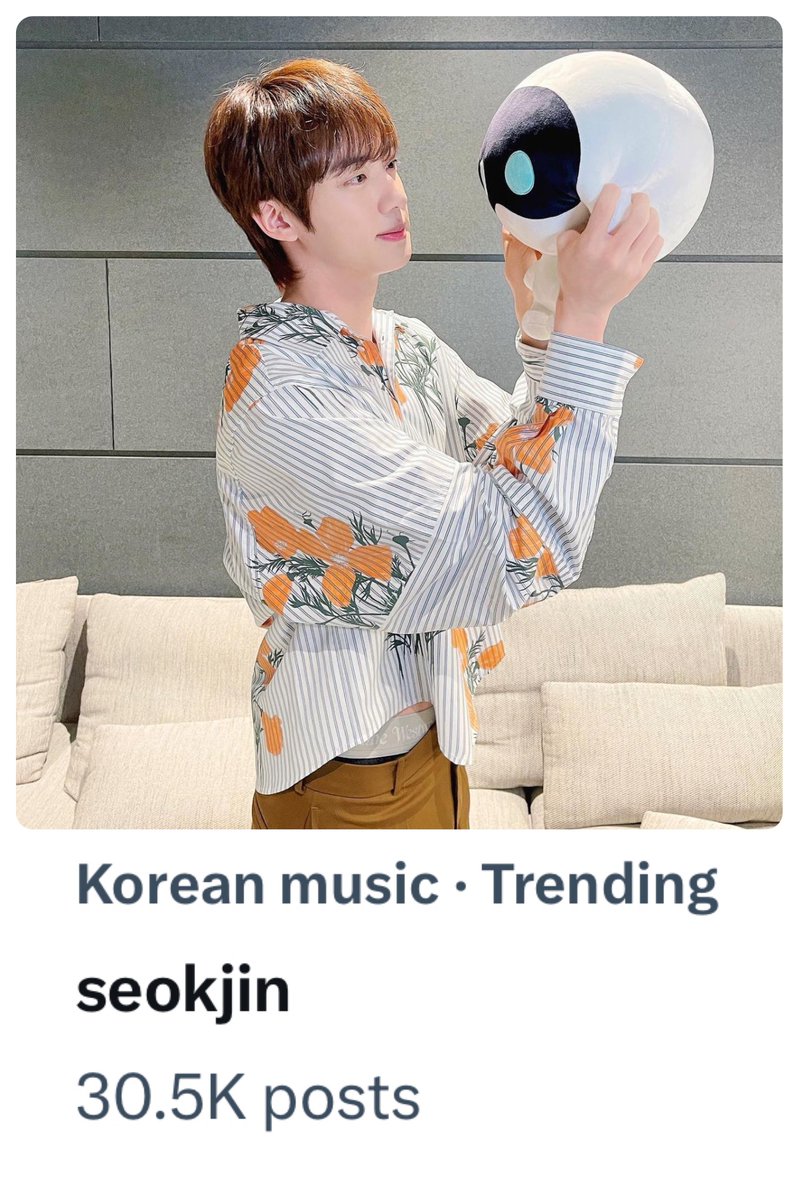 Seokjin is trending after his message was released Reply FLOWER LIKE SEOKJIN D-60 UNTIL JIN RETURNS #60DaysToMeetJin #석진이_만나기_60일전 #방탄소년단진 #JIN #BTSJIN