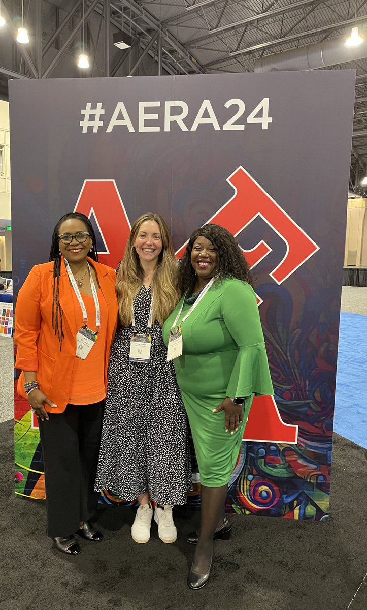 Wonderful catch up with @DrAnnLopez and Gaëtane Jean-Marie today at #AERA2024. Lots of exciting things in the pipeline for their series Studies in Educational Administration! Stay tuned 😎 @EmeraldEdu