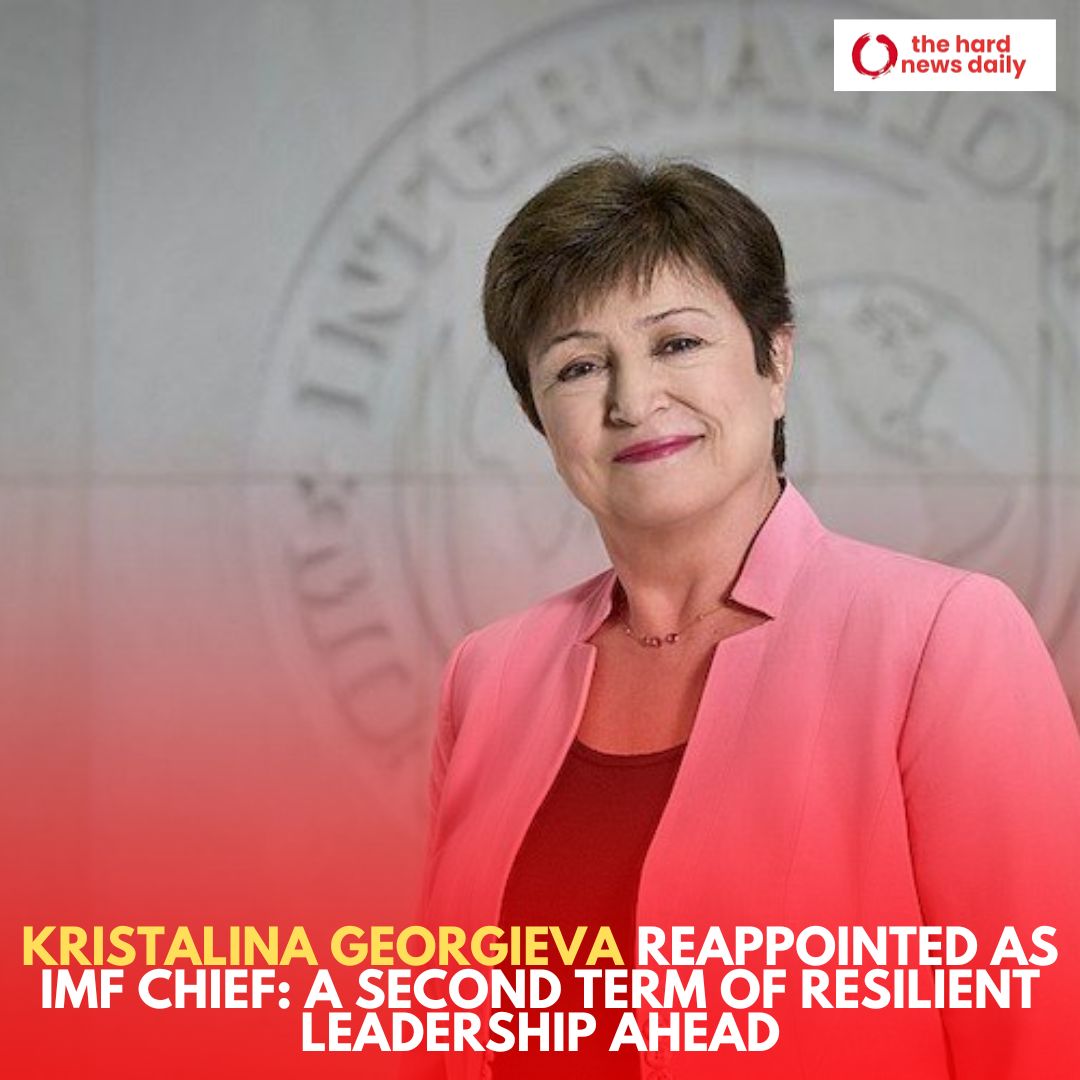 Kristalina Georgieva secures a second term as IMF Managing Director, commencing October 1. 

Praised for her 'strong and agile leadership,' she was the sole candidate, guiding the IMF through global upheavals.

 #IMF #GlobalEconomy #KristalinaGeorgieva #Leadership #EconomicNews