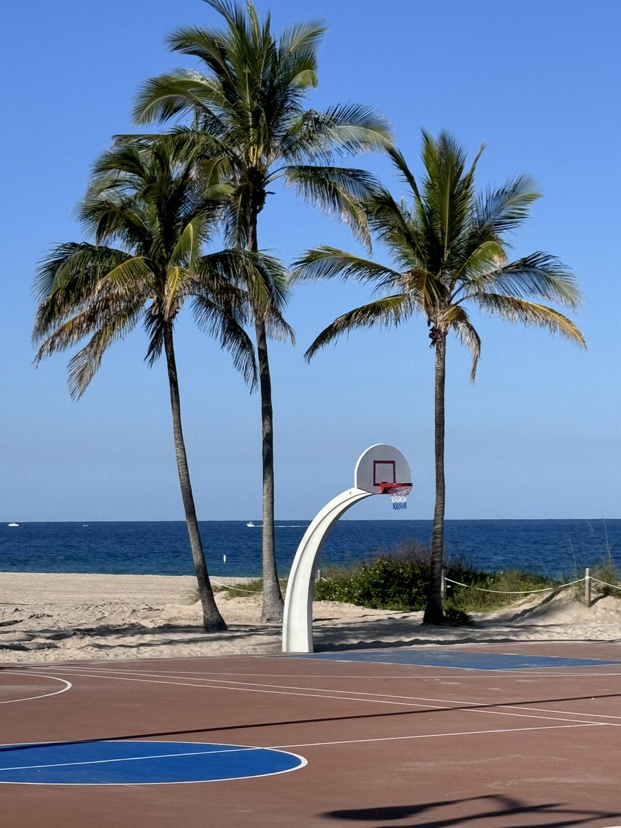 The beach and ball, best of both worlds! 🏀🏖️