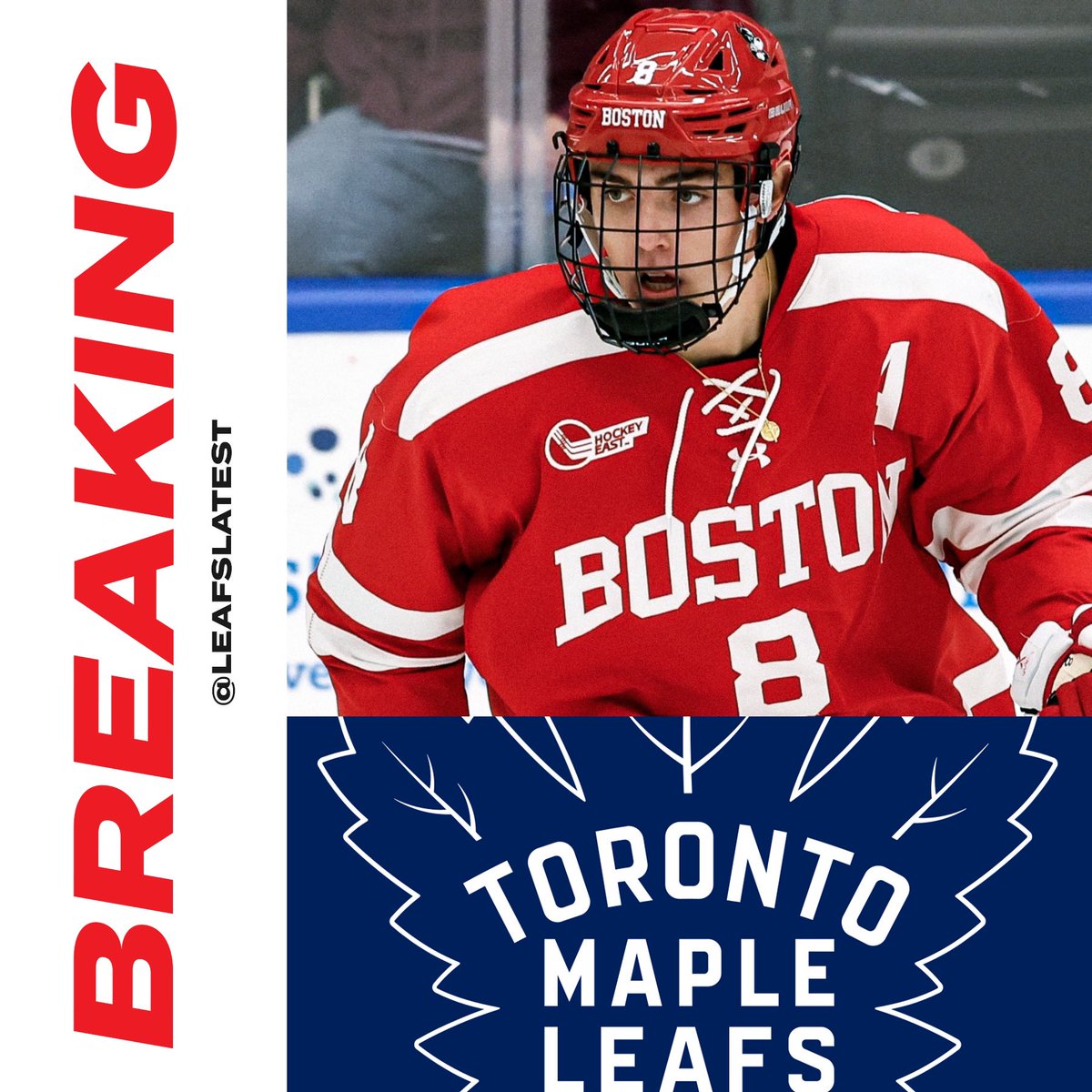 BREAKING: The are signing D prospect Cade Webber to a 2-year entry-level contract with the club that begins now. 

Drafted 2019 4th round, had 6 pts in 38 GP for Boston University. Acquired from Carolina in March for a 2026 6th.

[via: @JoeSmithNHL] 

#leafsforever