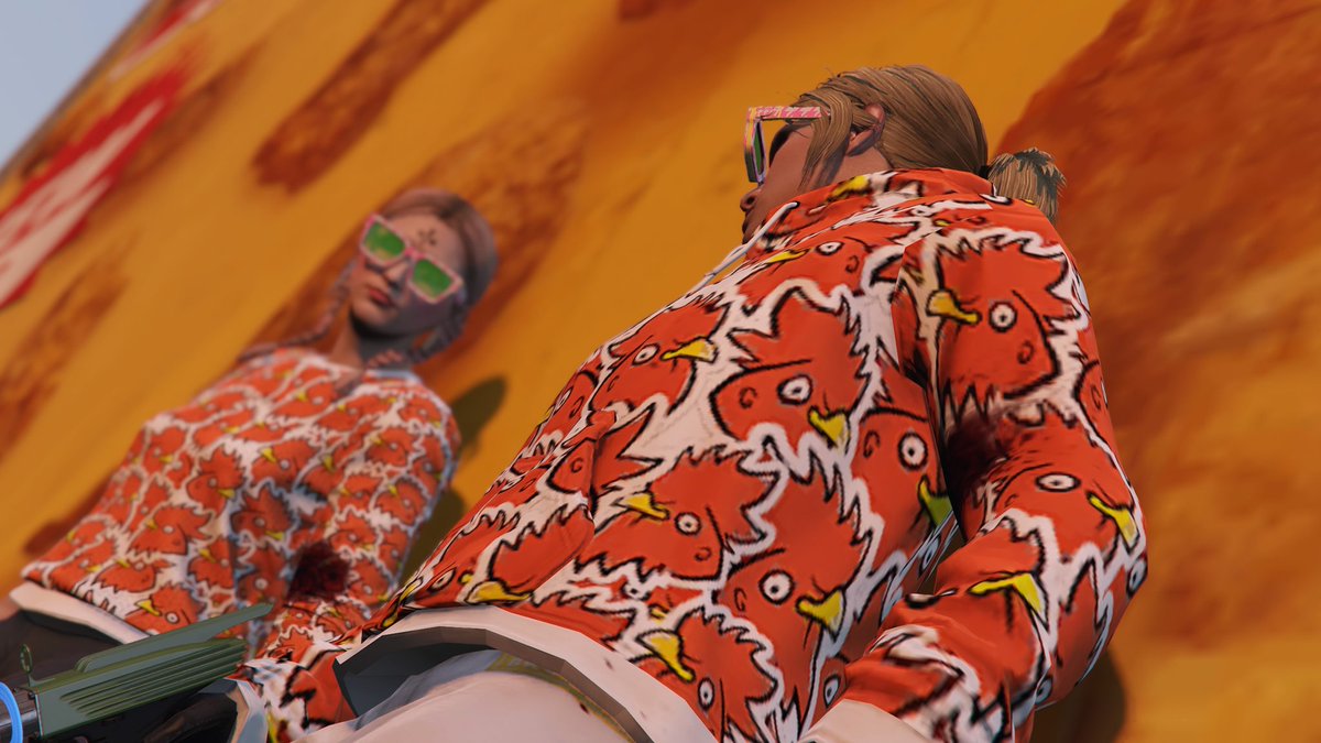 qeen_louboutin's tweet photo. ピヨさんいい看板みつけてくれた
🐥+🔥=🍗♡♡
ありがとう(🫶¯ᒡ̱¯ )❤
@Jaws_shark1
#cluckinbell
#GTAOnline
#GrandTheftAutoV
#GTAV
#snapmatic https://t.co/5xZkEw0kSp