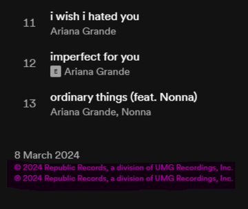 dokjauwu's tweet photo. @glindabyoz @AOTY2024 I think this is why Ariana can't put her music back on tiktok. She's not entirely owning her masters??? https://t.co/mWg93Hm7Ys