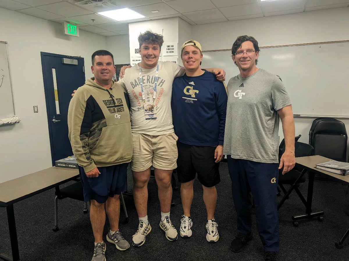 After an amazing day on the flats with <a href="/GeorgiaTechFB/">Georgia Tech Football</a> I am honored to have an offer to be a ramblin', gamblin', hell of an Engineer!
#STA 
Thank you <a href="/GeepWade/">Geep Wade</a>
<a href="/Robbie1Bell/">Robbie Bell</a> and <a href="/coachmogridge/">Allen Mogridge</a> for everything. 
#PABruinFootball #PABruins #OLine 
<a href="/alucas80/">Anthony Lucas</a> <a href="/barnhill_jerrod/">Jerrod Barnhill</a>