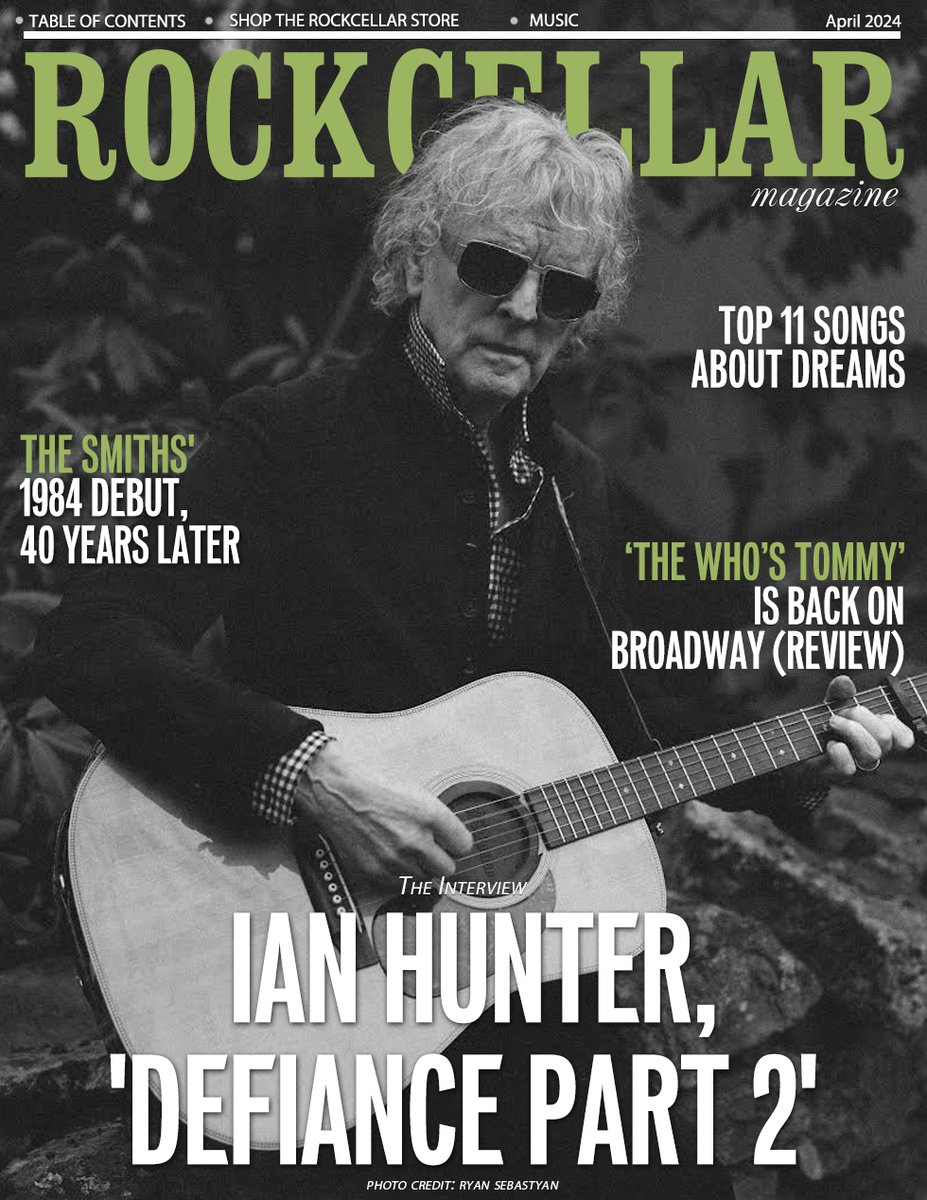 Check out Ian on the cover of the April edition of @RockCellarMag, on stands now! 🤘🎸 Read the cover story here: rockcellarmagazine.com/ian-hunter-int…