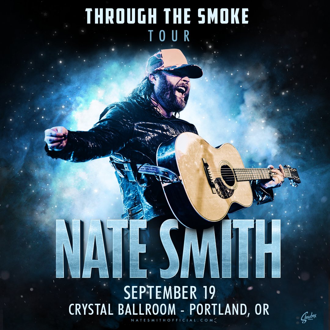 Just Announced: Nate Smith is bringing the Through The Smoke Tour to Crystal Ballroom on September 20th. Tickets on sale this Friday at 10am.