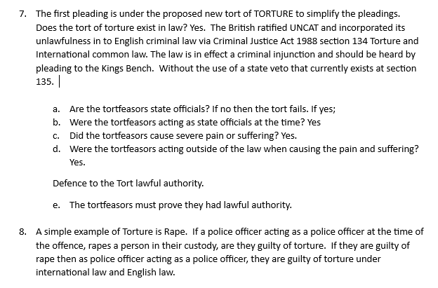 When the police commit criminal acts when do they become tortfeasors for Torture? @INQUEST_ORG 

Why are @metpoliceuk and other British Police Forces getting away with the Tort of Torture? Or Crime of Torture?  When is an international crime not a crime?  When the British police…