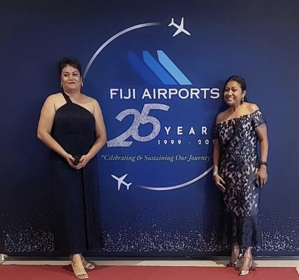 We started as Air traffic control assistants and here we are 25yrs later! 😊 #FijianWomenInAviation #WhataJourney🛫 #FijiAirports