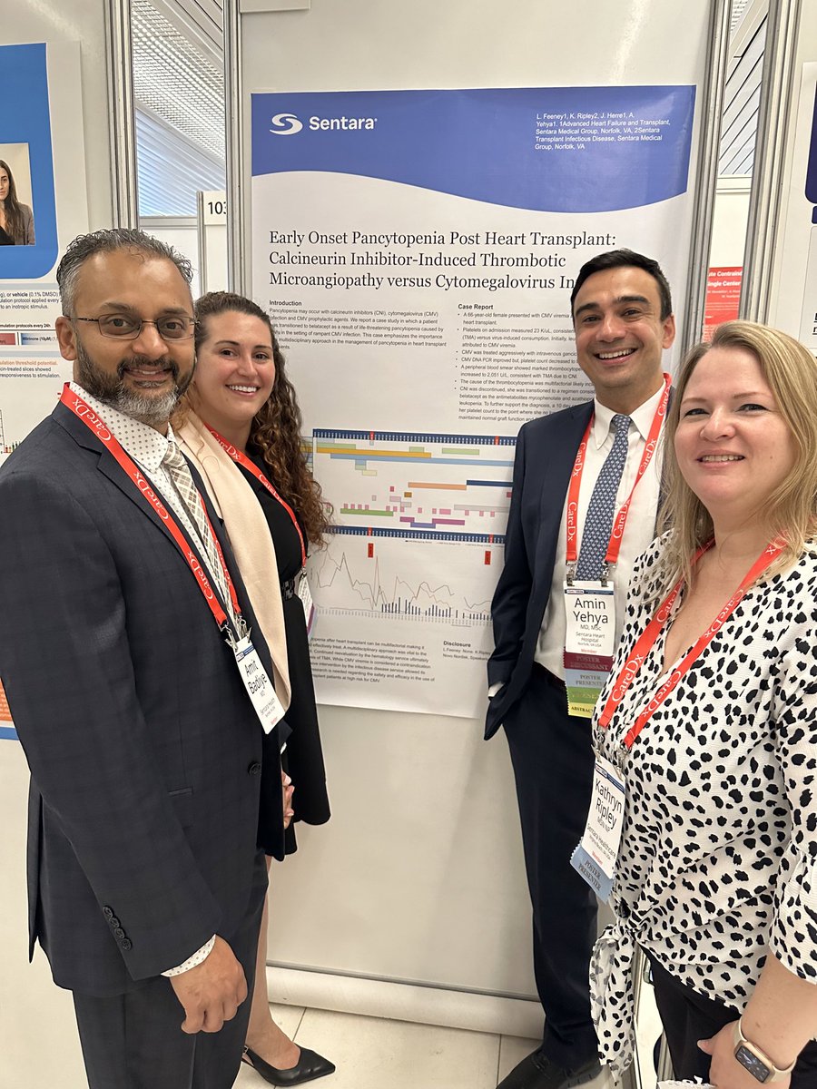 Super proud of my med student, internal medicine resident, NPs, and my AHF team at Sentara to have 4 Posters & 1 Oral Presentation at the #ISHLT Annual Scientific Meeting in Prague! #ishlt2024