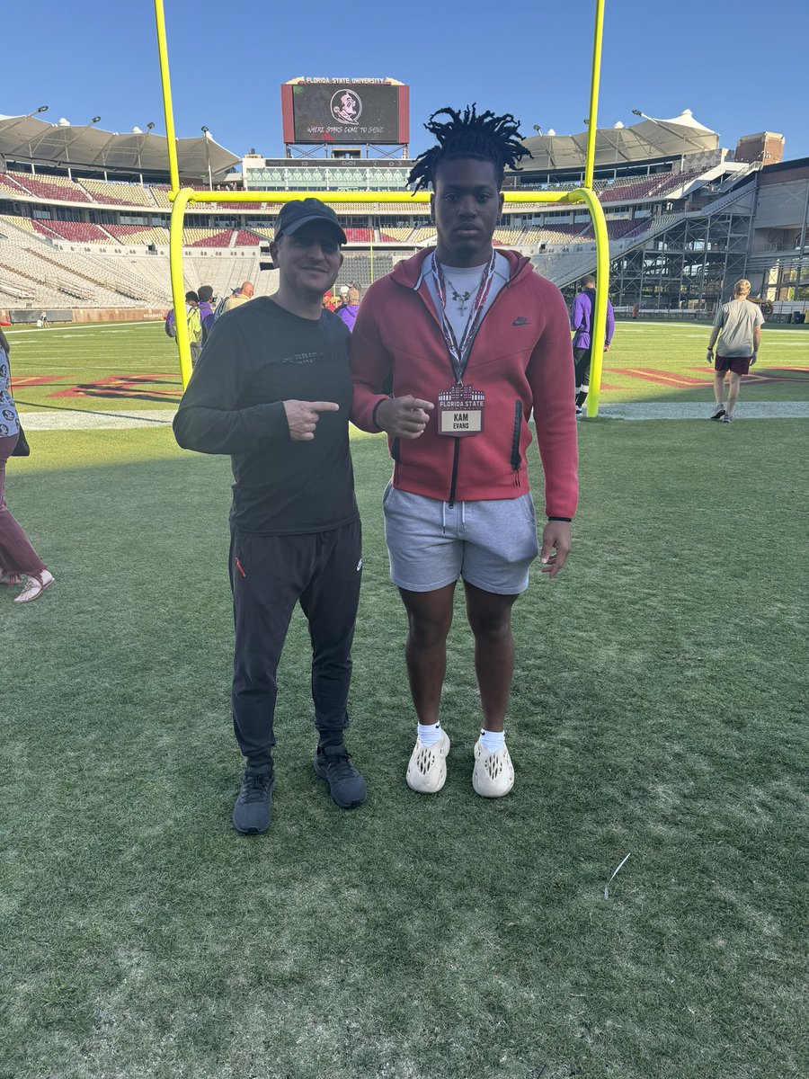 Had a great visit to @FloridaState!! Well organized and smooth environment!!!! @RLS2294 @Coach_AntRod @Fertitta_Gabe @LawrencHopkins @MacCorleone74 @PrepRedzoneMS