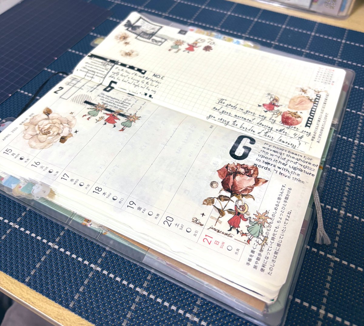 killuap12_mi's tweet photo. 久しぶりに手帳デコ  #手帳 #手帳時間 #ほぼ日手帳 #手帳デコ https://t.co/WS25J0couc