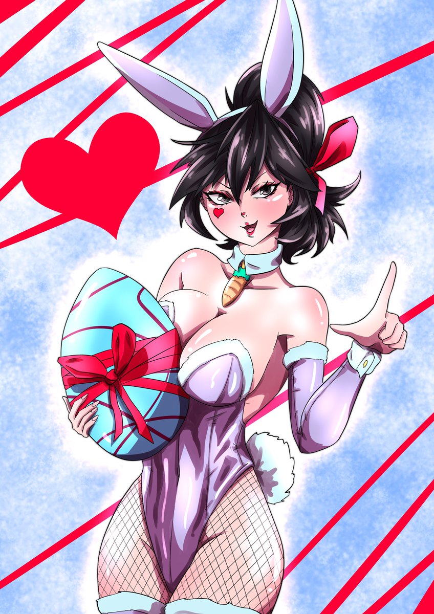 Very fashionably late Happy Easter and Happy birthday to @scott_malin !! Here's bunny girl Lucia with a bigg egg! (I wish i was the big egg)