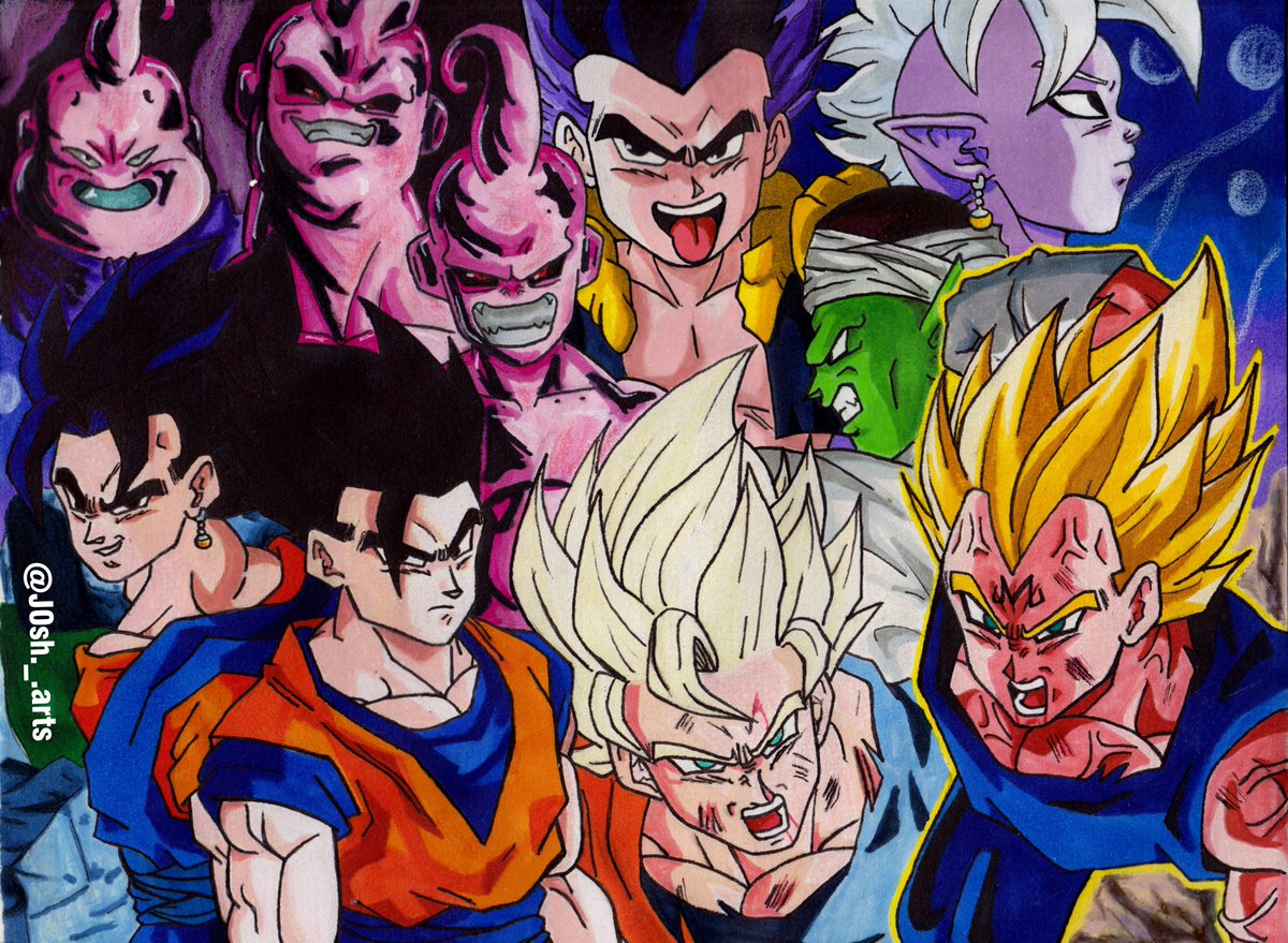 J0SH766431's tweet photo. Poster terminado #DragonBall saga de Majin Buu
Realizado con marcadores a base de alcohol y colores prismacolor premier✍️✍️✍️

#Goku #DragonBallSuper #dbs #DBS #manga #Colorado #PAN #DragonBall #DragonBallZ #Goku #vegeta https://t.co/xTJRiaJelF