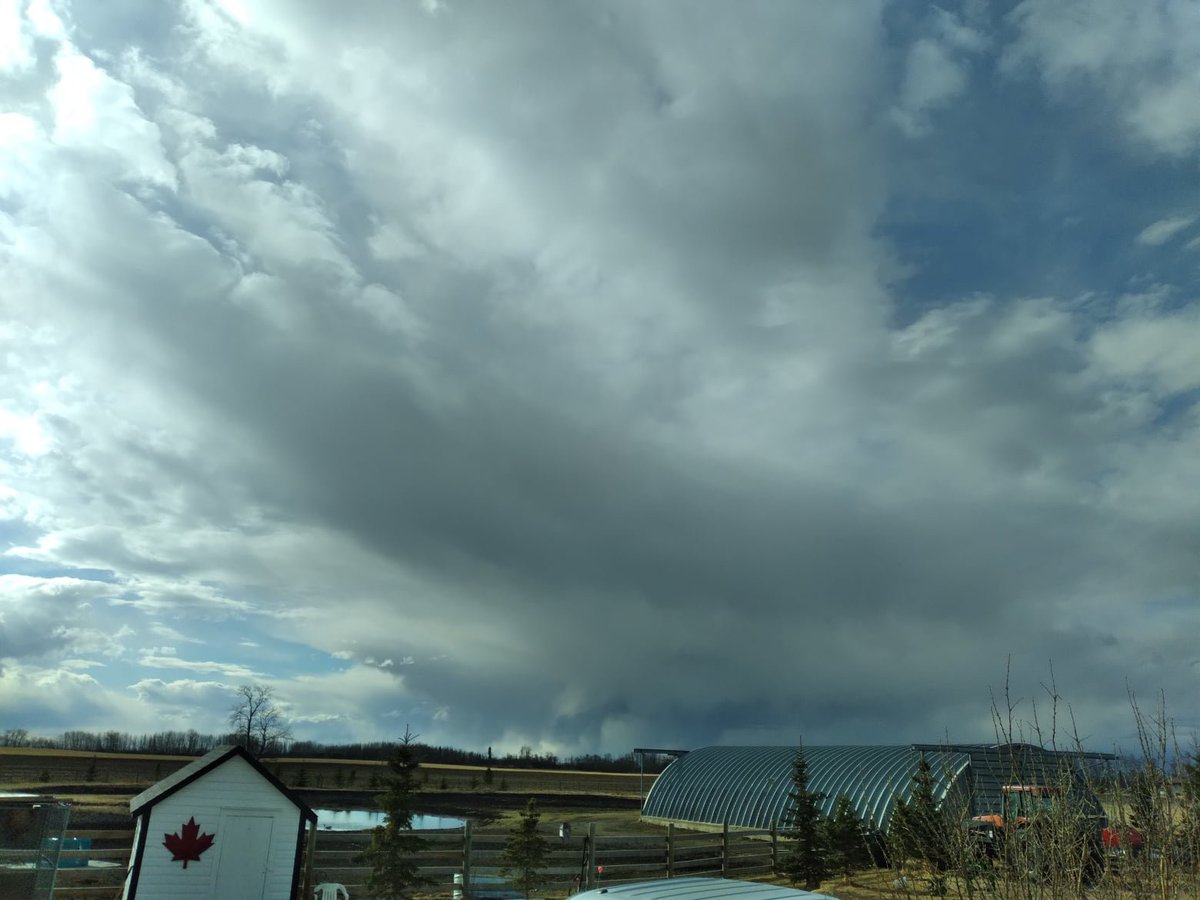 Spring is a very underrated season in Alberta sky-wise, especially when it's virga time. Virga season is in full force. #abstorm