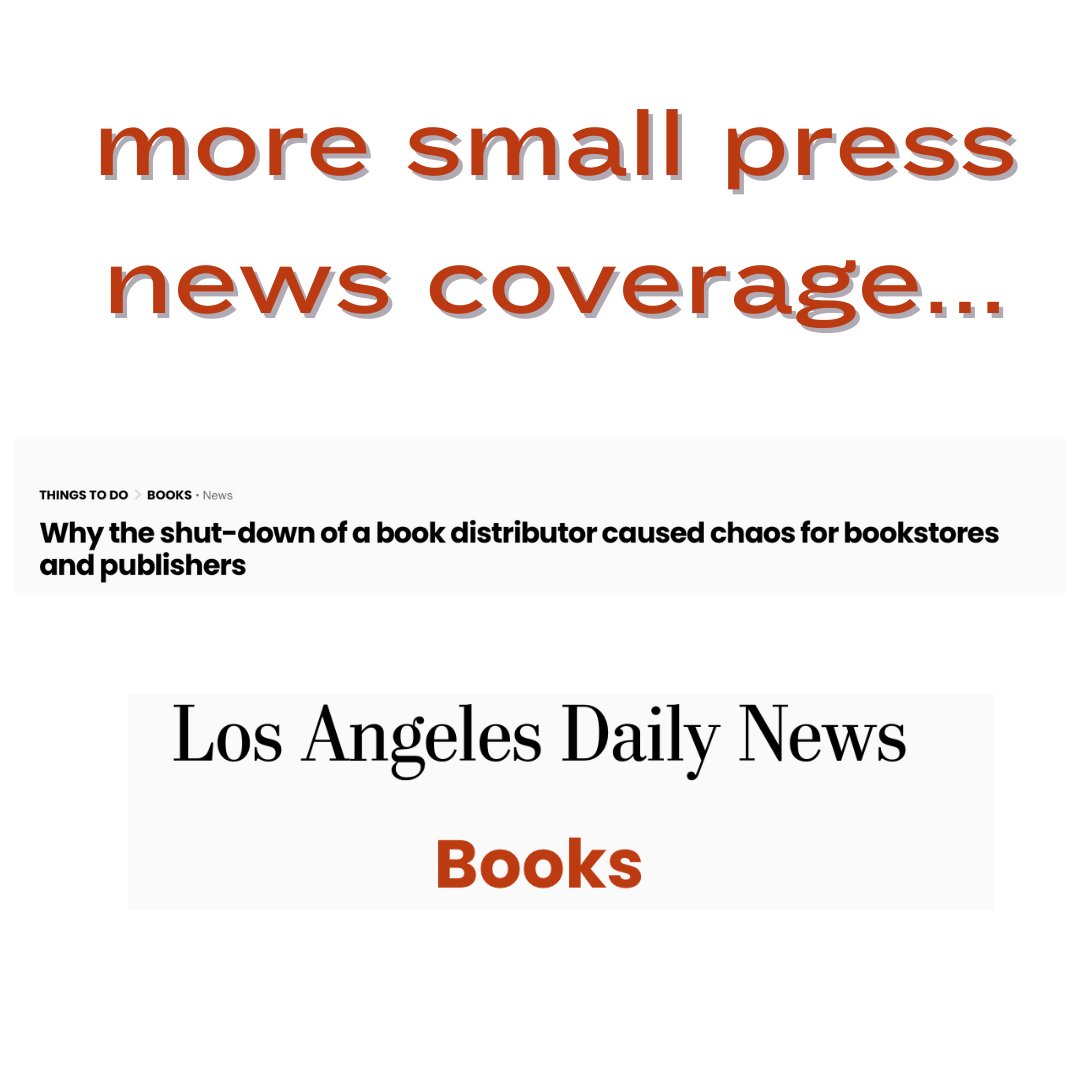 More small press news coverage. 'Why the shut-down of a book distributor caused chaos for bookstores and publishers' Read the story on Los Angeles Daily News l8r.it/Z1ud #SmallPress #IndiePress