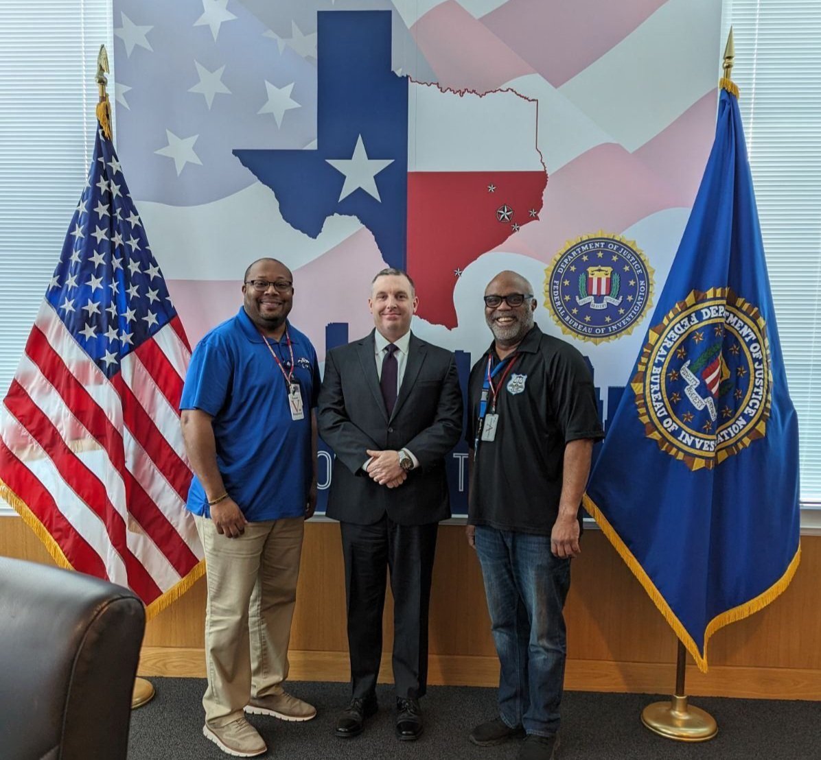 C.E. King Criminal Justice Teachers Mr. McCullum and Dr. Cross continues to strengthen the partnership with FBI-Houston Division and Special Agent In Charge Douglas A. Williams, Jr. #lawenforcement #legal services #kingcriminaljustice
