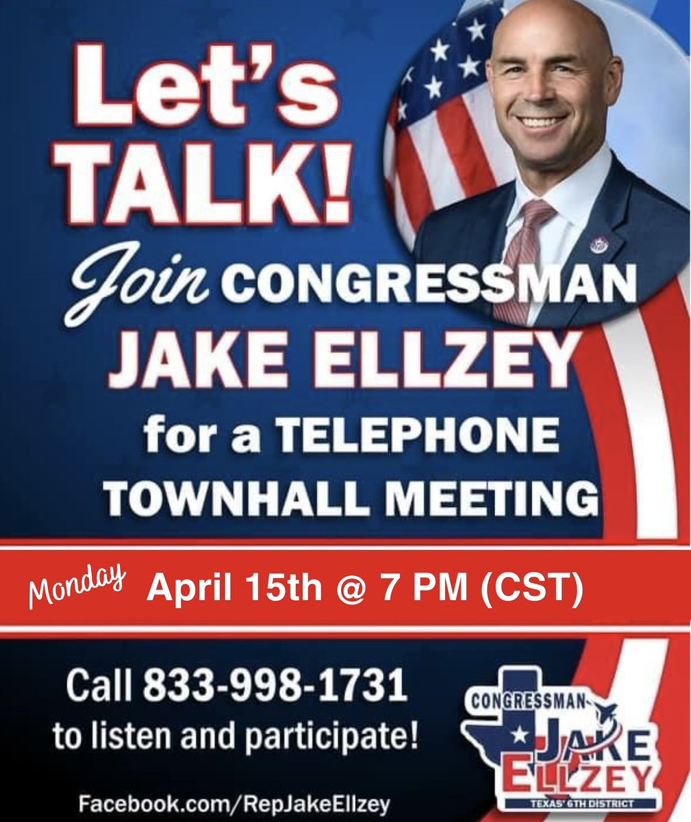 I am looking forward to hosting a live telephone town hall next week! Come ready with questions. I hope you all can join me.