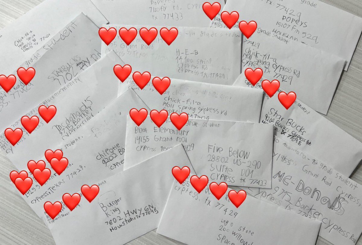 Thrilled to send out letters to our beloved local businesses today! Supporting our community and spreading gratitude one letter at a time. @BlackBearkats