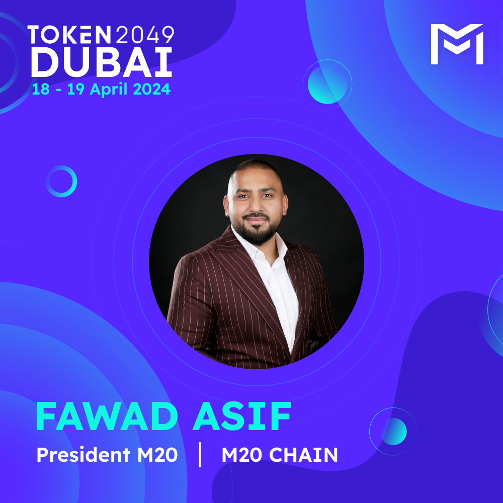 Meet the Visionary Behind M20: Mr. Fawad Asif at Token 2049 Dubai . Don't miss your chance to connect with our President and explore the future of blockchain together. #M20Leadership #Token2049Dubai