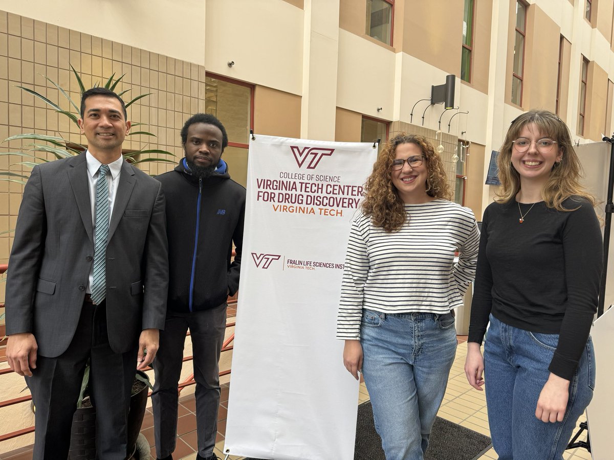 Congrats to the VTCDD poster award winners! #1 Mary Foutz @maryolson222, #2 Abdullahi Jamiu, #3 Emily Krinos @emily__krinos. Congrats to @santoslabVT @KyleneKehnHall labs! Special thanks to @FralinLifeSci @VT_Science for support.