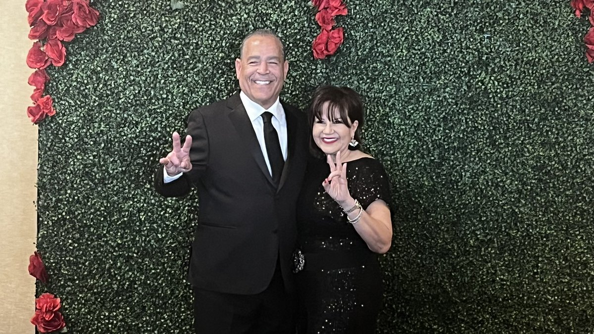 Kelvin and Karen Sampson being honored at the 69th annual University of Houston Alumni Awards. 'It's about her being honored, not me. . . That's the main thing for me,' Kelvin Sampson tells @PaperCityMag. 'Karen and I have been together since we were 16, 17 years old. She's been…