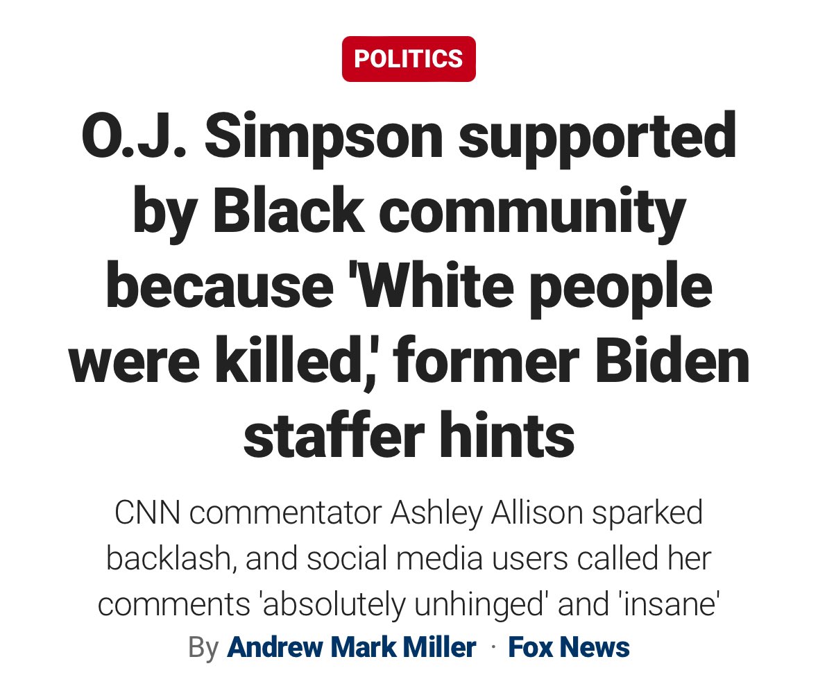 What’s wrong with these Leftist Black elites? Regardless of who you are, when your focus is generalizing races of people, you are a full-fledged bigot. 🔗 foxnews.com/politics/oj-si…