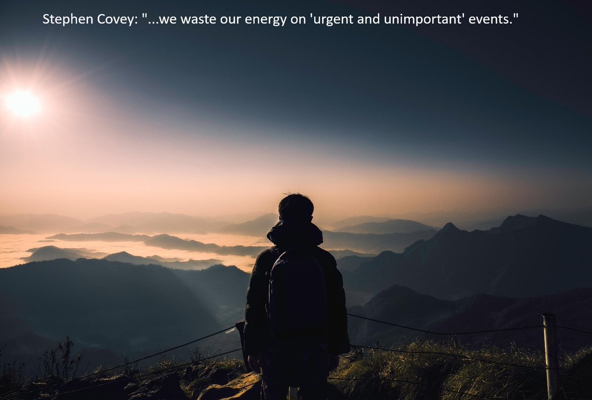 💡--> Stephen Covey: '...we waste our energy on 'urgent and unimportant' events.'

☑ats-business.com

#consulting #finance #innovation #investment #projectmanagement