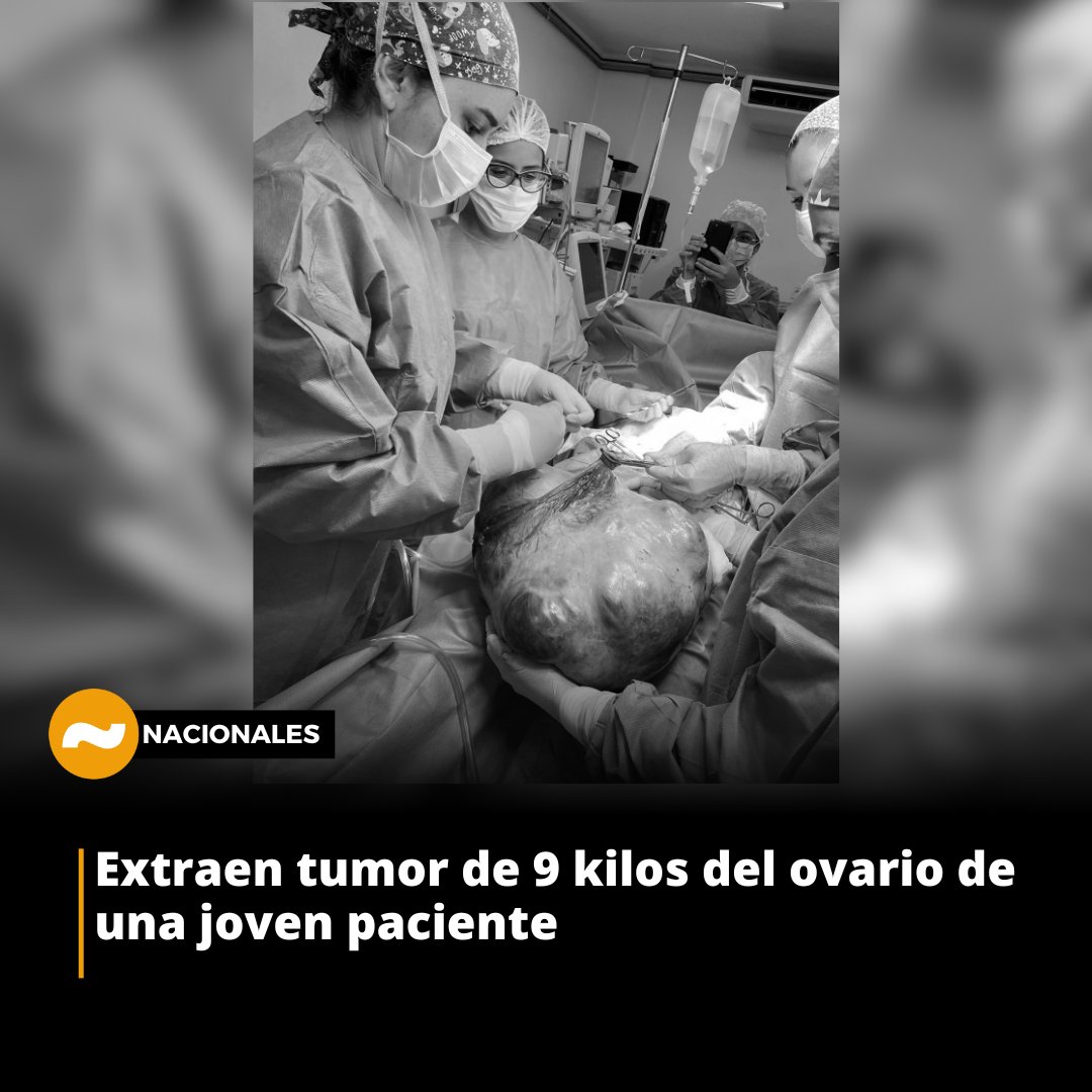 #Nacionales | Extraen tumor de 9 kilos del ovario de una joven paciente La intervención se realizó en el Hospital Central del IPS, donde los médicos hicieron la extracción de un tumor de 9 kilos del ovario de una paciente de 30 años proveniente de Coronel Oviedo. 📻 #1020AM 📲…