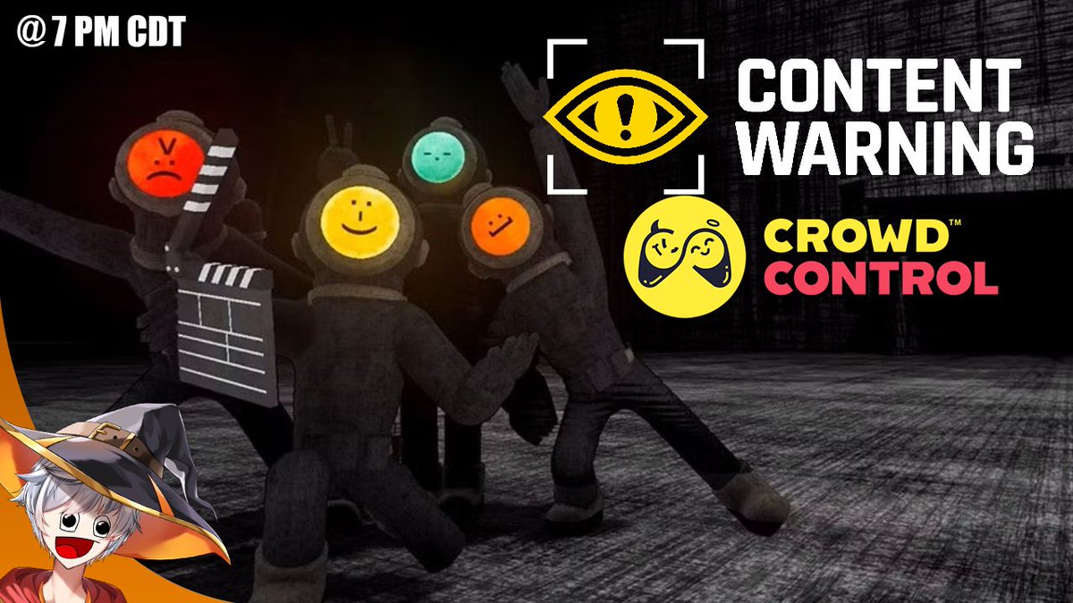 We've got content within content and YOU gotta help us! @CrowdControl Content Warning tonight at 7 PM CDT featuring @_LilithVoid @DoovadHohdan & @UltimaShadowX! twitch.tv/TomFawkes youtube.com/live/GyfwzcBHU…