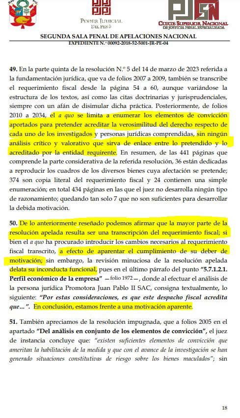 ferblog's tweet photo. 🅰🅻🅴🆁🆃🅰El mas burdo y escandaloso  #copypage de un requerimiento fiscal en una resolución judicial tuvo como autor al tremendo  juez #Carhuancho en un caso contra @KeikoFujimori.

Nunca se le sancionó porque la @FiscaliaPeru ya estaba tomada por organización criminal que ha desnudado desde adentro por #JaimeVillanueva.